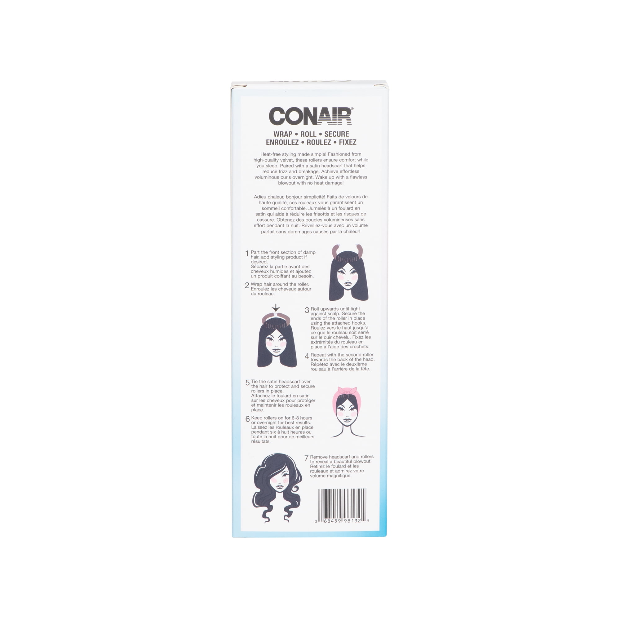 Conair 3 piece Heatless Blowout Set, CONAIR CON BLOW OUT RLR 3CT