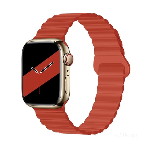 RoseOcean Magnetic Strap For Apple Watch Band Ultra 2 49mm 45mm 38mm 40mm 42mm 41mm Silicone Sport Bracelet For iWatch Series 9 6 5 7 8 SE
