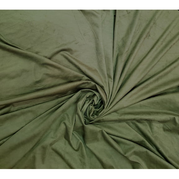 100% Polyester Light Weight Very Soft Suede Fabric by The Yard (Light Olive)