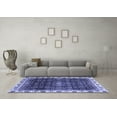thumbnail image 3 of Ahgly Company Machine Washable Indoor Rectangle Abstract Blue Modern Area Rugs, 7' x 9', 3 of 4