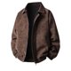 thumbnail image 2 of Ceisia Men's Casual Flip Collar Zipper Jacket with Pockets Oversized Contrast Hood Gift Outerwear, 2 of 9