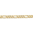 thumbnail image 3 of Leslie's Real 10kt Yellow Gold 5.25mm Concave Figaro Chain; 24 inch; Lobster Clasp; for Adults and Teens; for Women and Men, 3 of 5