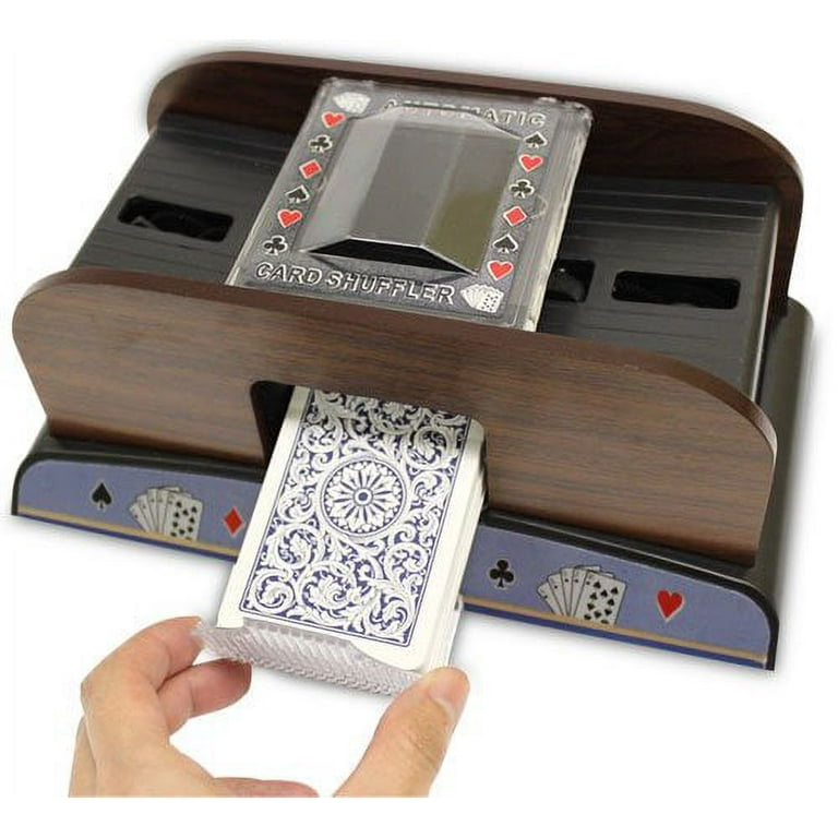 2 Deck Wooden Automatic Card Shuffler 2 Free Bicycle Card Decks