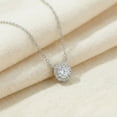 thumbnail image 4 of Pompeii 1/2ct Diamond Halo Pendant 14K White Gold Lab Grown (((G-H)),SI(1)-SI(2)), 4 of 5