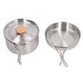 thumbnail image 1 of Camping Cookware Mess Kit,Cooking Pot and Pan Portable Cooking Potand Pan Potand Pan Setwith Storage Bag Cutting-Edge Features, 1 of 8