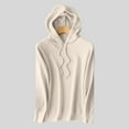 thumbnail image 5 of Xcmzpl Womens Knit Hoodies Basic Solid Color Hooded Sweatshirt Fashion Sweater Tops Cotton Long Sleeve Shirts Early Fall Fashion, 5 of 9