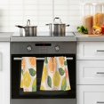 thumbnail image 4 of Yayeee 2 Pack Hand Towels for Bathroom 100% Cotton 16" x 28" Soft Absorbent Kitchen Towel, Beige Citrus Leaves, 4 of 7