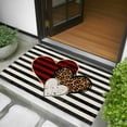 thumbnail image 5 of Valentine's Day Washable Area Rug&nbsp;2x3 ft Red Love Heart Leopard Print Black Stripes Soft Rectangle&nbsp;Rugs for Living Room, Non Slip Carpet for Bedroom&nbsp;Entryway Dining Room, 5 of 9