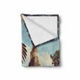 thumbnail image 2 of Central America Soft Flannel Fleece Throw Blanket, Neophron Looking at the Ruins of the Mayan City of Tikal Guatemala, Cozy Plush for Indoor and Outdoor Use, 50" x 70", Multicolor, by Ambesonne, 2 of 6