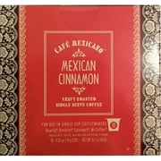 cafe mexicano mexican cinnamon craft roasted single serve coffee 18 cups, red and brown