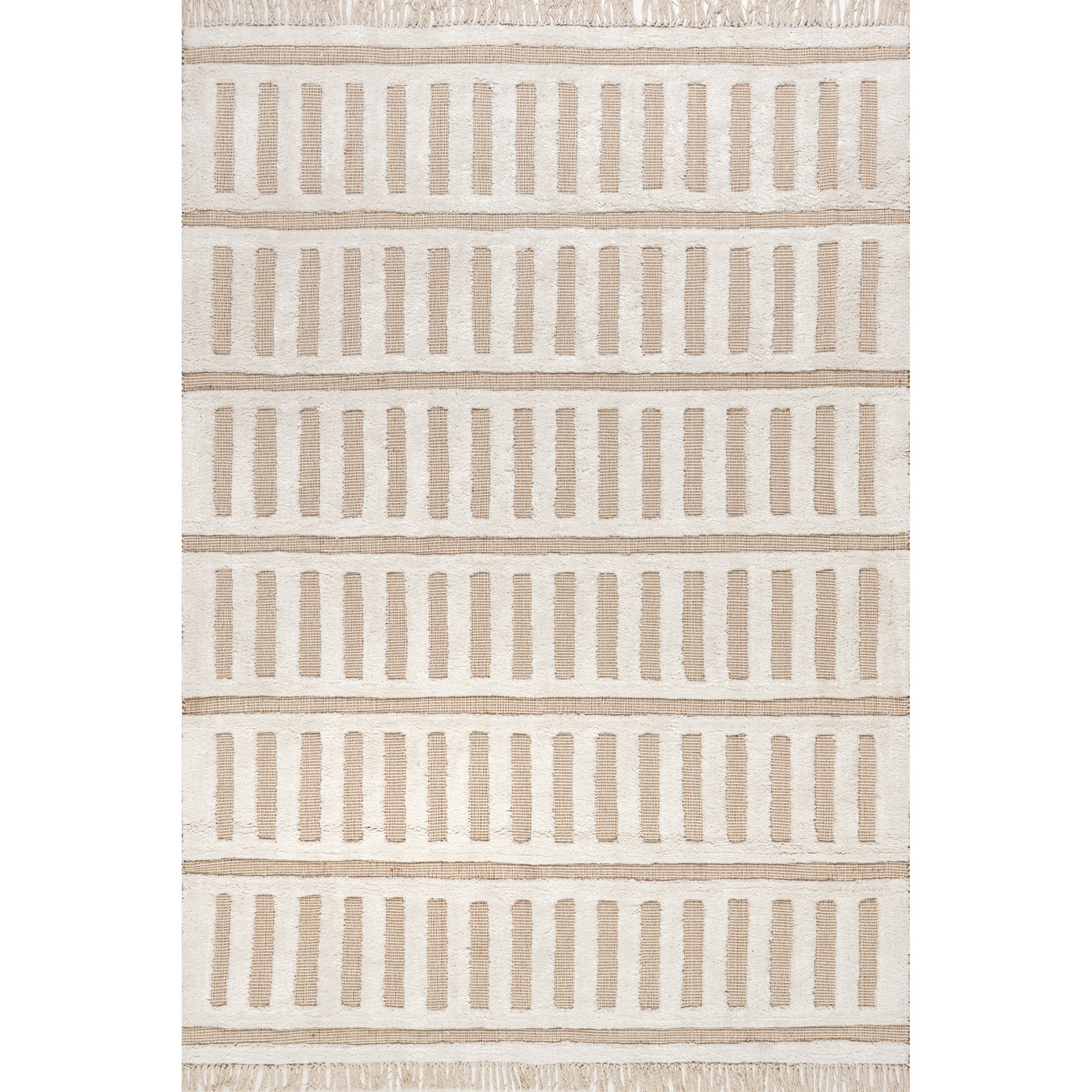 Rugs USA Merrick Tasseled Cotton and Wool Area Rug, 6' x 9', Merrick Rust