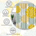 thumbnail image 6 of Yellow Flower Shower Curtain Dahlia Shower Curtain for Bathroom Sage Green Floral Shower Curtain Pinnata Wildflower Washable Waterproof Fabric Hotels Bathroom Decor with 12 Hooks 72" X 72", 6 of 6