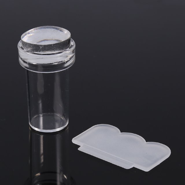 Nail Art Stamp Kit, Clear Jelly Nail art Transparente Suave Stamper Manicura Imprimir Herramientas de bricolaje Ecomeon no