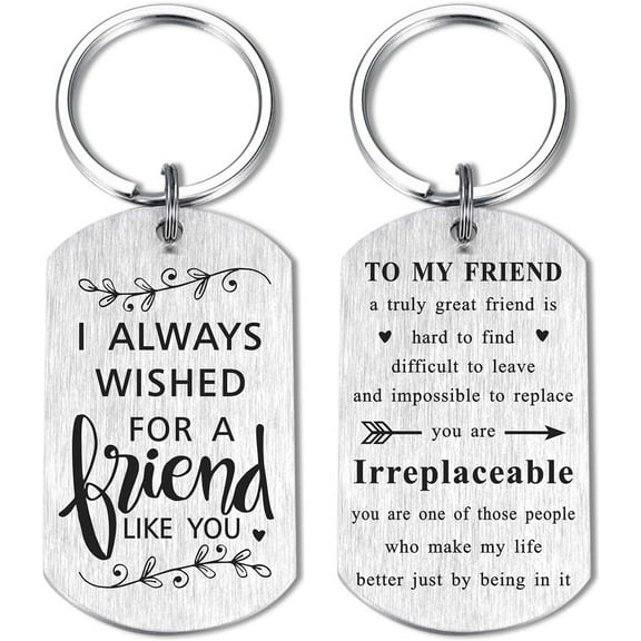 Friend Gifts for Women Men, Meaningful Friendship Keychain, Going Away Gift Ideas for Friends