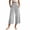 Light Gray, variant on Women Casual Fold Over Waistband Yoga Pants Flowy Gaucho Pants With Pleated Detail Wide Leg Cropped Calf Length Comfort Solid Color Versatile Trousers