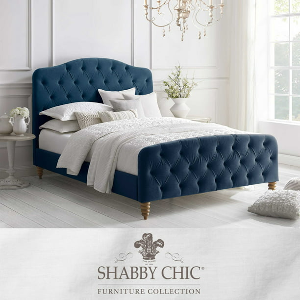 Shabby Chic Sherlyn Velvet Tufted Twin, Shabby Chic Full Size Bed Frame