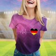 thumbnail image 2 of T Shirts For Women Womens Tops Summer Round Neck German Flag Printed Loose Casual Top, 2 of 4