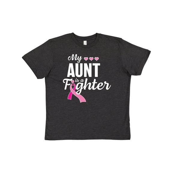 Inktastic Breast Cancer Awareness My Aunt is a Fighter Youth T-Shirt