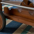 thumbnail image 4 of Noble House Tillary Outdoor Acacia Wood Bar Cart with Aluminum Accents in Oak, 4 of 27