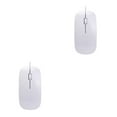 thumbnail image 3 of Transemion Mouse Wired Optical Computer Mouses Skin Touch Computers Fitting Laptop Gift Networking Keyboards Table Study White 2Set, 3 of 6