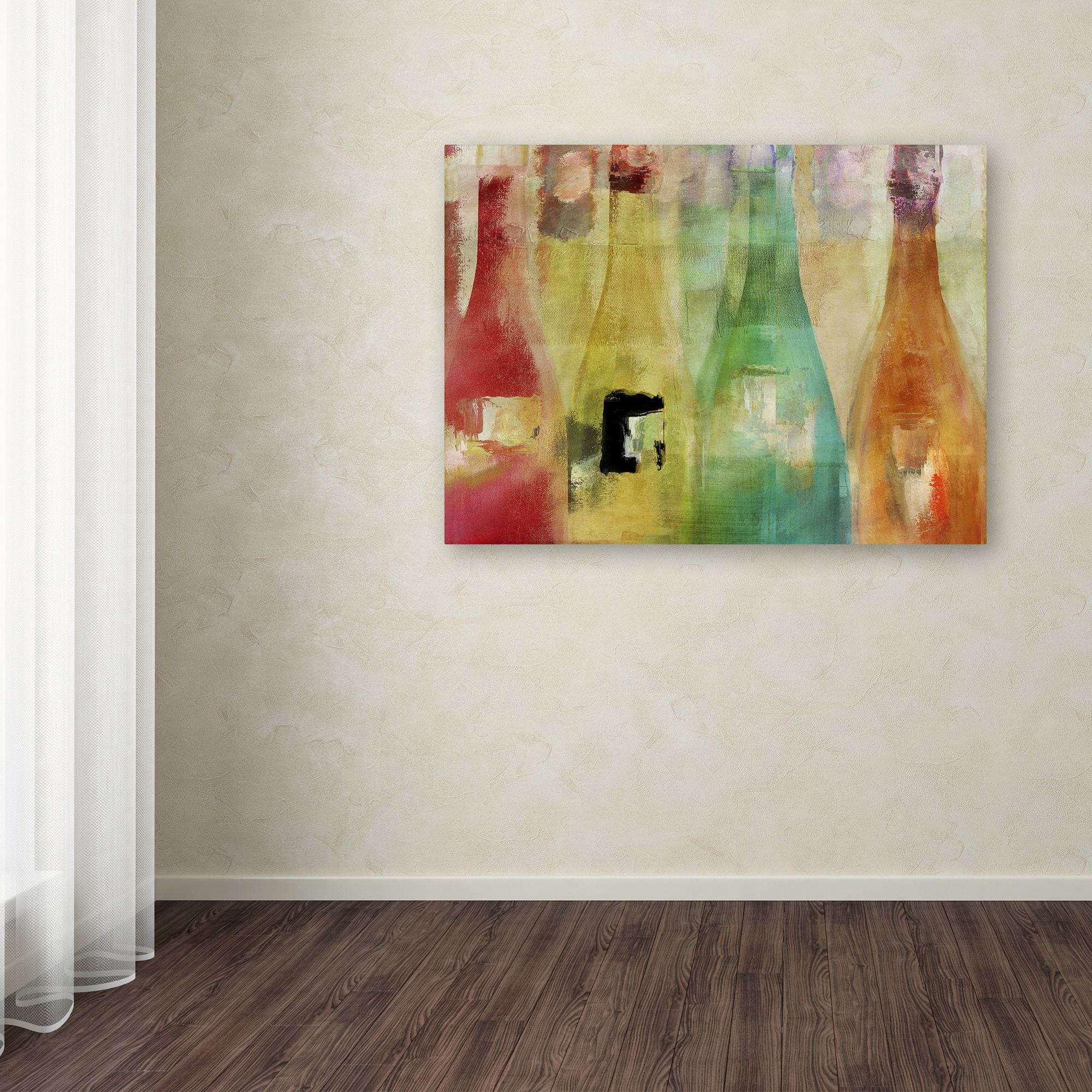 Trademark Fine Art "Bouteilles" Canvas Art by Color Bakery