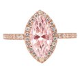 thumbnail image 7 of Halo Engagement Ring for Women - 2.38ct Simulated Pink Diamond in 14K Rose Gold Promise Ring, 7 of 7