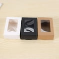 thumbnail image 4 of Mini Caja de Papel Kraft de 30 Piezas con Ventana, Caja de Embalaje para Regalo Caja de Regalo para JabóN PanaderíA Dulces (Negro, MarróN, Blanco), 4 of 5