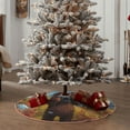 thumbnail image 4 of Bingfone Christmas Tree Skirt Mat Christmas Decoration Interior 36" -Snowy Mountain Photography Bear, 4 of 6