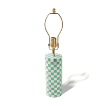 Checker Table Lamp - Haint Blue
