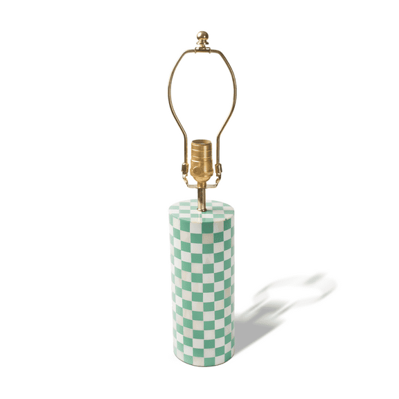 Checker Table Lamp - Haint Blue