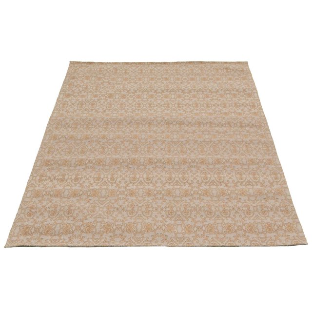 ECARPETGALLERY 4'6" x 6'6" Transitional Collage Handmade Area Rug for Living Room, Dining Room and Bedroom in Grey