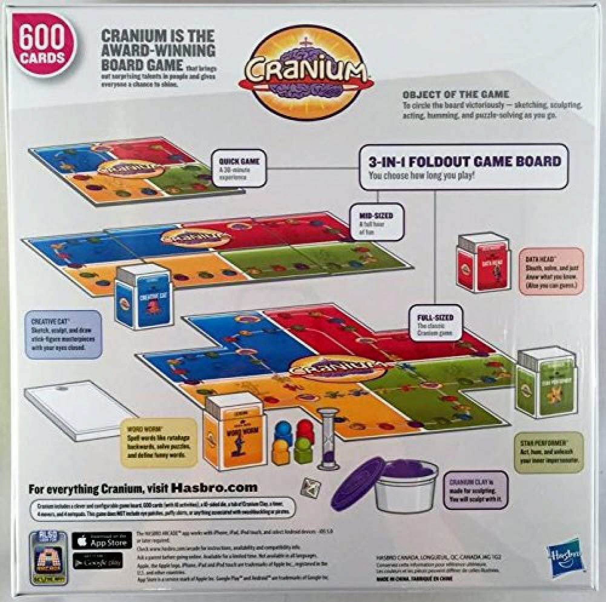 Cranium 3In1 Game Board (2014) 600 Cards