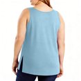 thumbnail image 4 of LIBRCLO Womens Tank Tops Plus Size Crew Neck Solid Shirts Fashion Summer Casual Loose Tank, 4 of 8