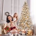 thumbnail image 6 of Firstness 6ft Pre-Lit Christmas Tree with 300 LED Lights Artificial Snow Flocked Xmas Tree, 6 of 9