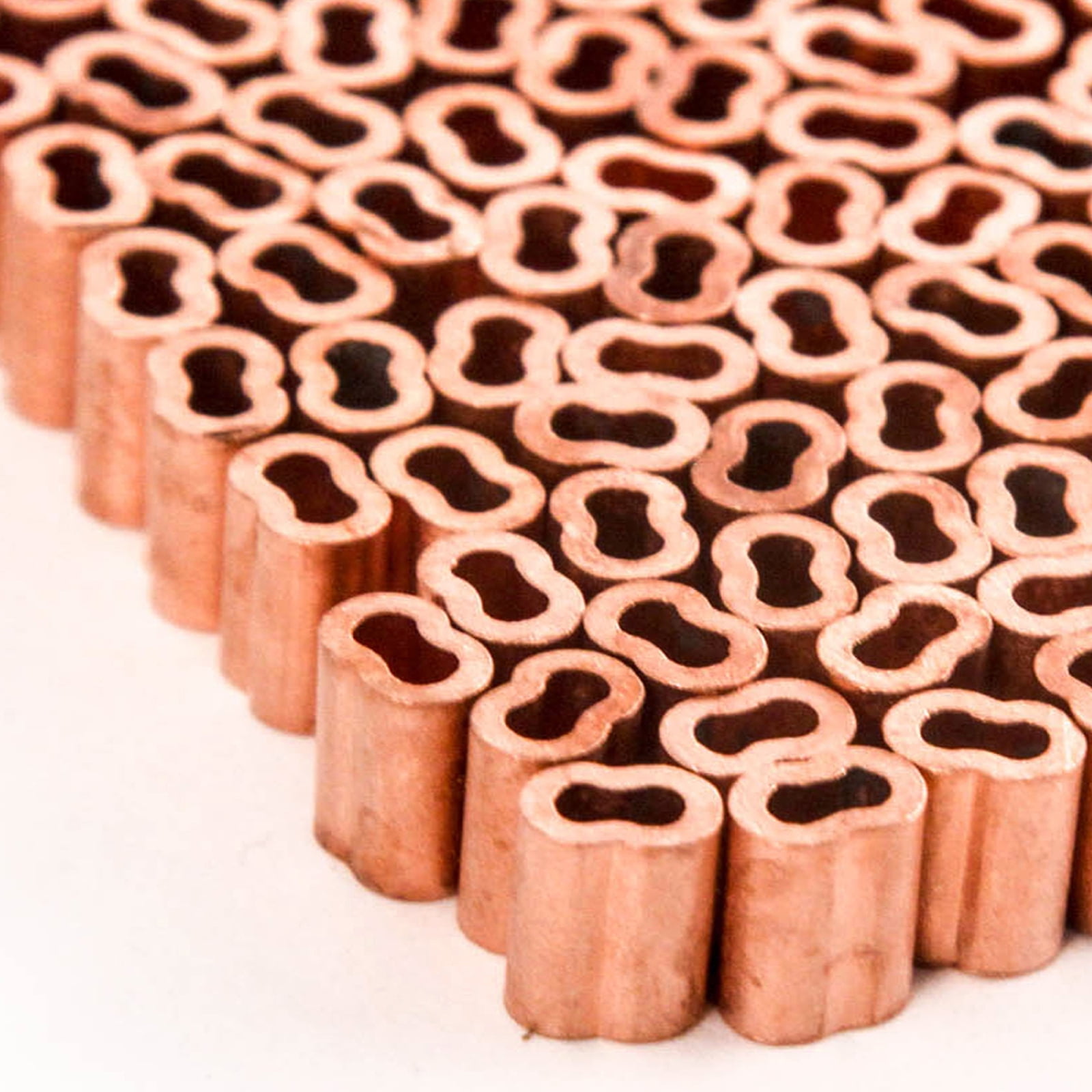 1/8 Inches Copper Wire Rope and Cable Line End Double Barrel Ferrule