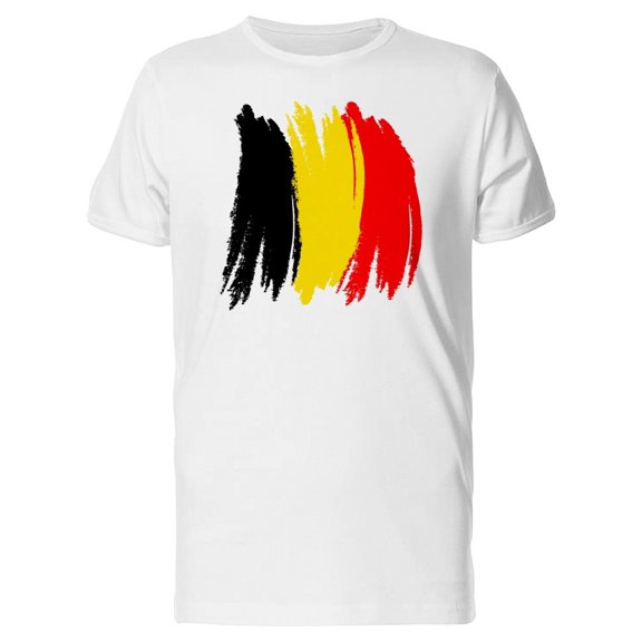 Belgium Flag Brush Paint Tee Men's -Image by Shutterstock