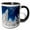 Black/White, variant on 3drose, Snowy Forest in the Np Bavarian Forest in Winter. Bavaria, Germany, 11oz Two-tone Black Mug