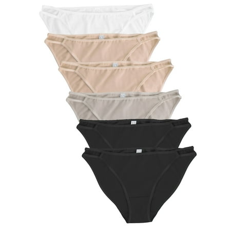 

Jo & Bette 6 Pack Cotton Bikini Womens Underwear String Panties Soft Sexy