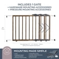 thumbnail image 2 of Baby Gate Dreambaby Nottingham de madera rústica de 70 a 104 cm, 2 of 7