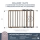 thumbnail image 2 of Baby Gate Dreambaby Nottingham de madera rústica de 70 a 104 cm, 2 of 7