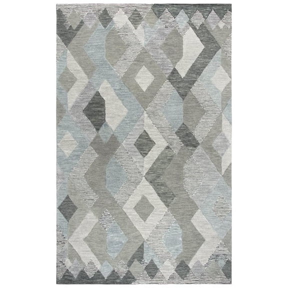 Alora Decor Geneva 10' x 13' Geometric Natural/Ivory Hand-Tufted Area Rug