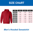 thumbnail image 2 of Gildan Pocket Sweatshirt, Men's DryBlend Long Sleeve Hooded Sweater, Classic Fleece Hoodie, Red, M, 2 of 6