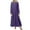 Purple, variant on Sngxgn Women Square Neck Lantern Long Sleeve Ruched Mini Dress(Grey,M)