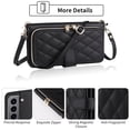 thumbnail image 5 of Furiet Wallet Case for Samsung Galaxy S22 Plus S22+ 5G with Wrist Strap Shoulder Strap, 9+ Card Slots Zipper Purse, Luxury PU Leather Stand Phone Cover for S22+5G S22plus 22S + S 22 22+ Women Black, 5 of 9