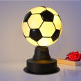 NUOLUX Soccer Table Lamp Football Bedside Lamp Bedroom Nightstand Light