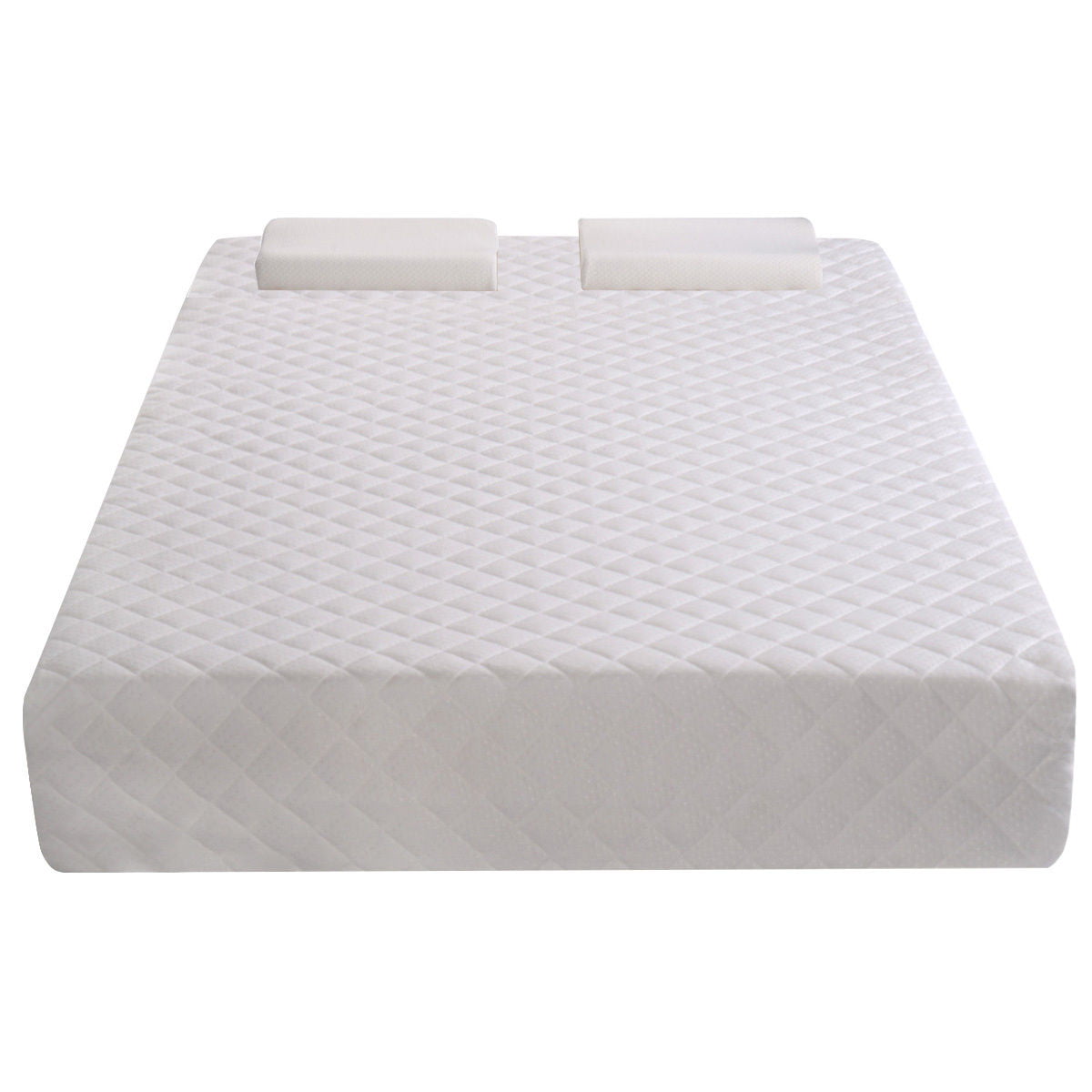 Gymax Twin Size 10 Inch Memory Foam Mattress Pad With 2 Contoured 