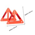 thumbnail image 2 of HOOWIFFY 3Pcs Red Plastic Emergency Triangle for Roadside Safety 10.1*10.1*8.9in, 2 of 8
