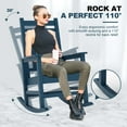 thumbnail image 2 of GloryStar Patio Rocking Chair, High Back HDPE Plastic Porch Rocker, Wooden Garden Style Outdoor Furniture with 158kg Weight Capacity for Deck, Balcony, Porch and Lounge Seating, 2 of 8