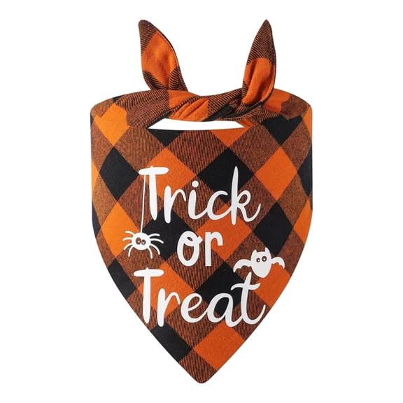 Halloween Pet Triangle Scarf High Quality Polyester Fabric Spooky Halloween Themed Dog Bandana for Costume Parties Holiday Events Photo Shoots for Pets