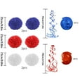 thumbnail image 4 of Ranliy 15Pcs/21Pcs 4Th of July Patriotic Decorations Set, Red White Blue Paper Fans,Usa Flag Pennant,Star Streamer,Pom Poms,Hanging Swirls Party Decor Supplies(The Specific Contents Are As Shown）, 4 of 8